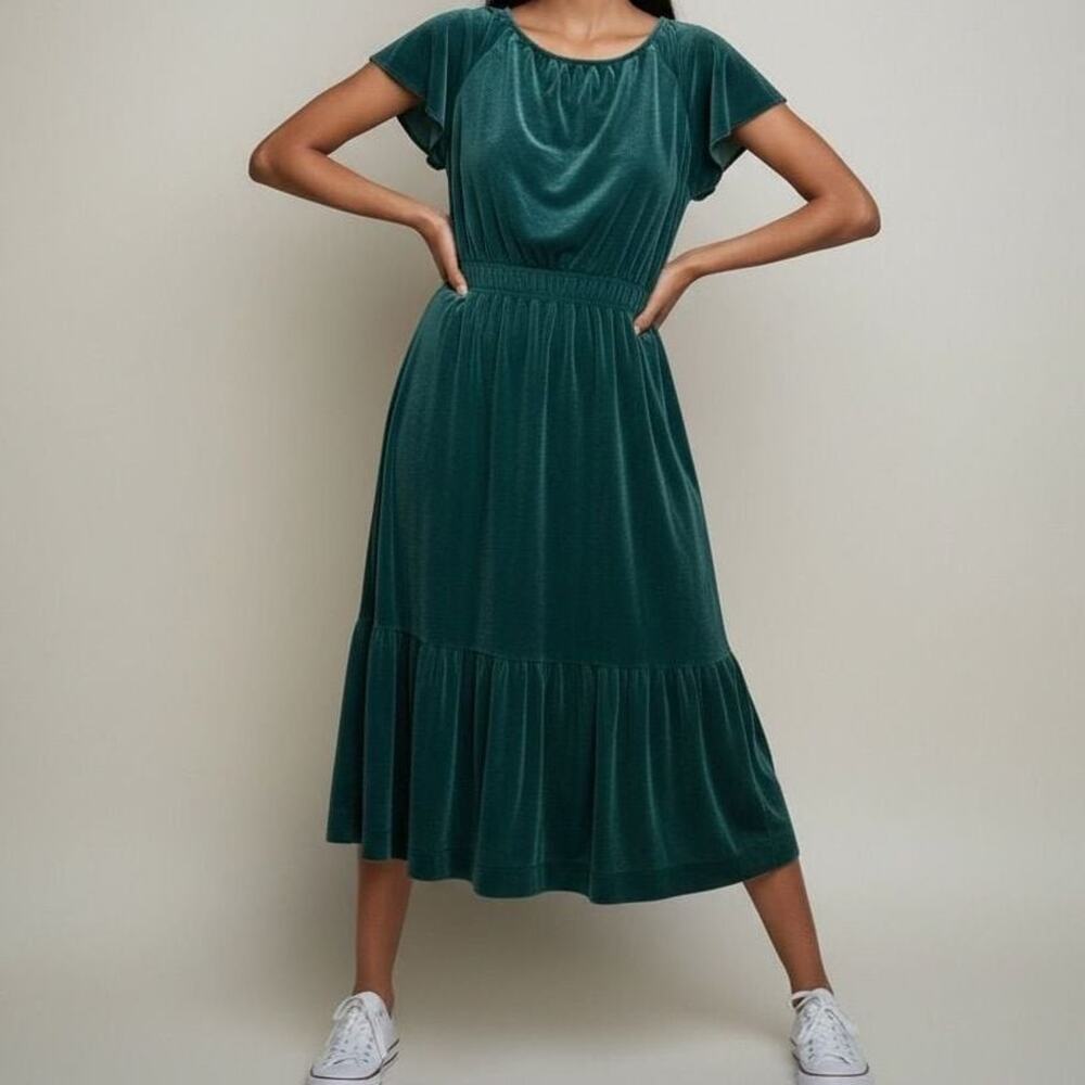 Time and Tru Dress Women's L Velvet Whimsigoth